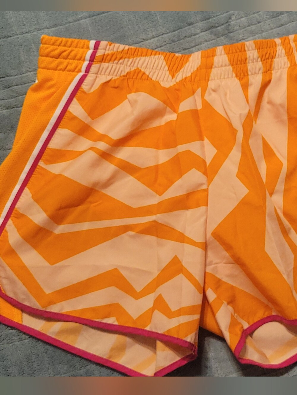 Nike Women's Orange and Pink Athletic Shorts